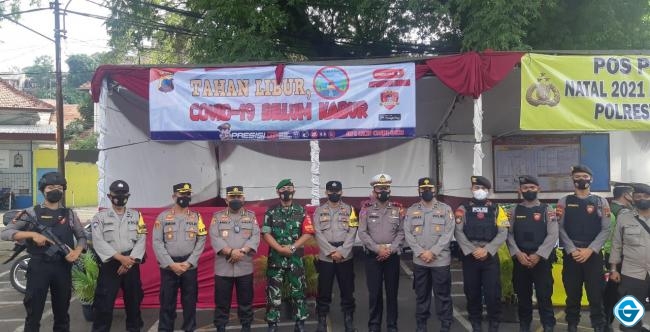 Tim Supervisi Operasi Lilin Candi Mabes Polri Kunjungi 3 Pospam di Wilayah Polrestabes Semarang.