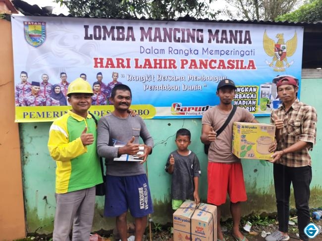 Peringati Hari Pancasila, Pemdes Purbo Batang Gelar Lomba Mancing
