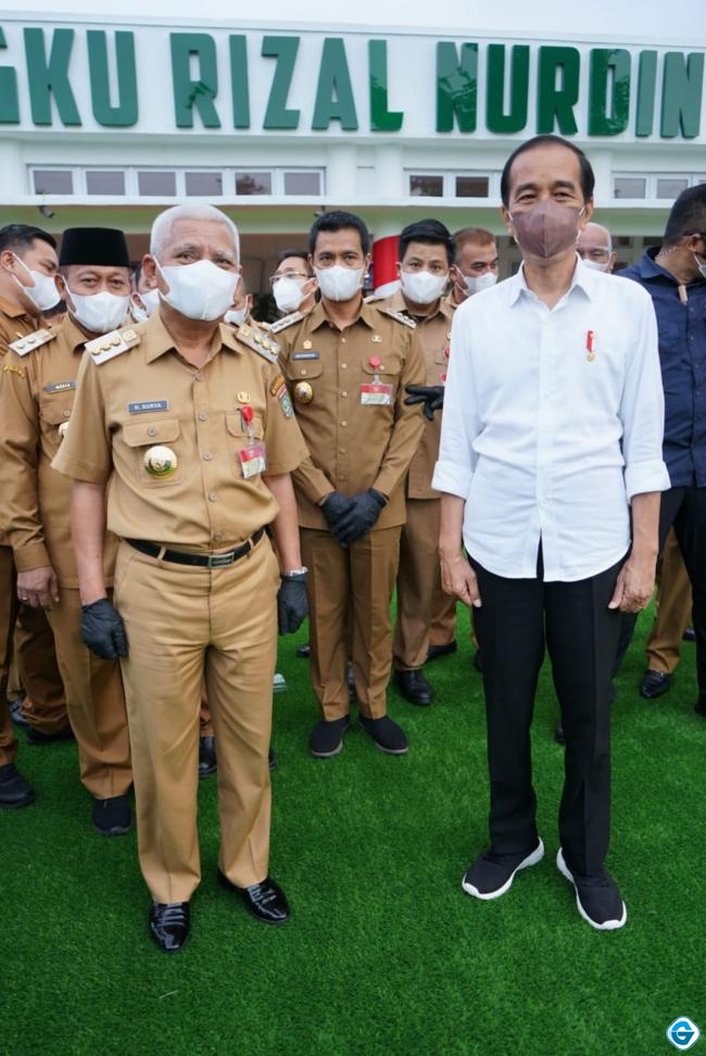 Bupati Asahan Hadiri Kunjungan Presiden RI Jokowi di Rumah Dinas Gubernur Sumatera Utara