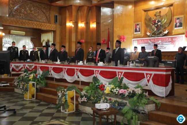 Rapat Paripurna DPRD Kabupaten Asahan Acara Mendengar Pidato Kenegaraan Presiden RI Dalam Rangka Memperingati HUT Proklamasi Kemerdekaan Ke-77 RI