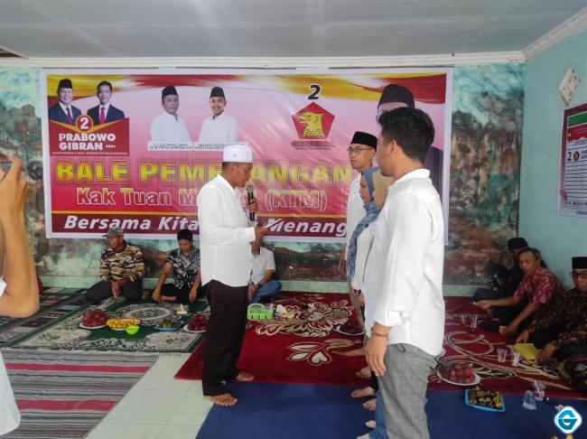 Caleg DPRD dari Partai Gerindra H Mursidi Kukuhkan Tim Relawan Pemenangan