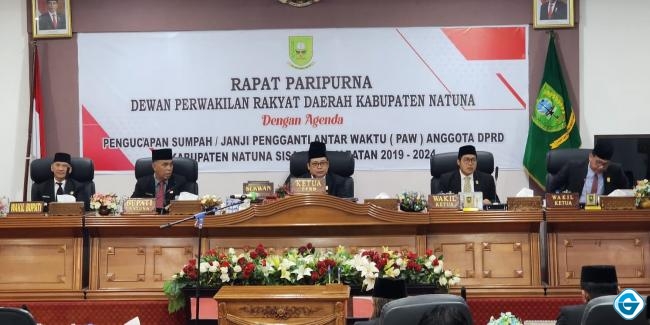 DPRD Natuna Gelar Paripurna PAW 2 Anggota
