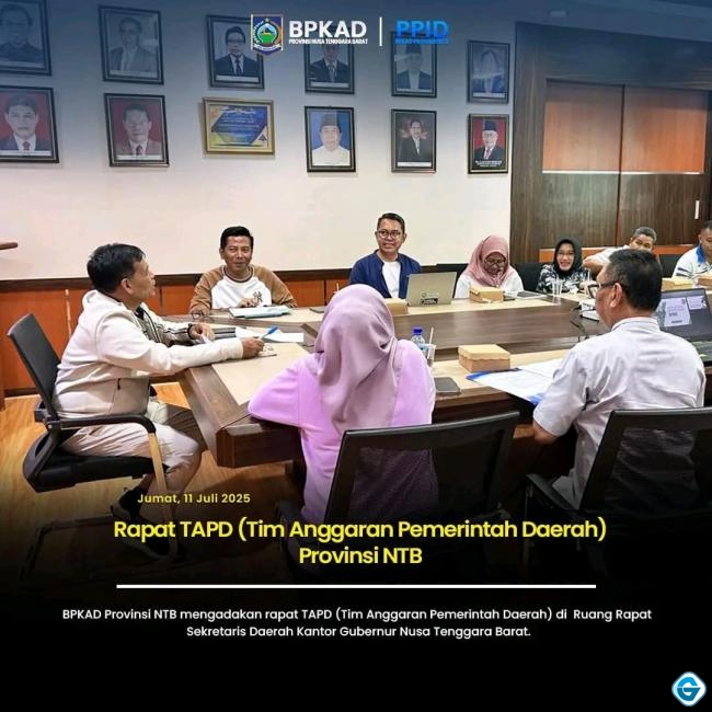 Di Pimpin PJ Sekda Provinsi NTB BPKAD Gelar Rapat TAPD
