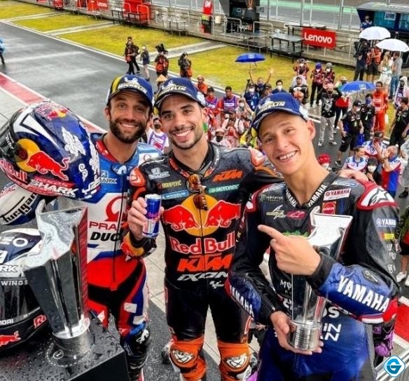 3 Rider yang berhasil rebut podium race MotoGP Mandalika. (Foto: MotoGP)