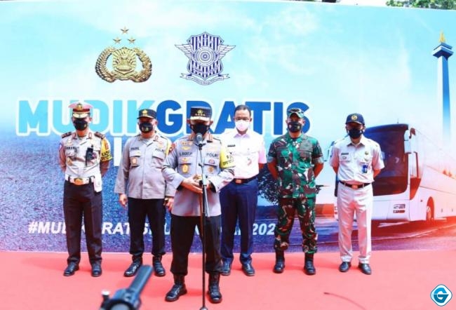 Kapolri Melepas Mudik Gratis Polri 2022, Tahap Tiga Dari GBK Senayan