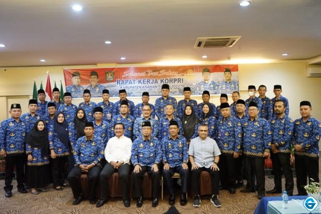 Dewan Pengurus Korpri Kabupaten Asahan Gelar Rapat Kerja