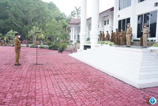 Bupati Asahan Surya BSc  Pimpin Apel Gabungan