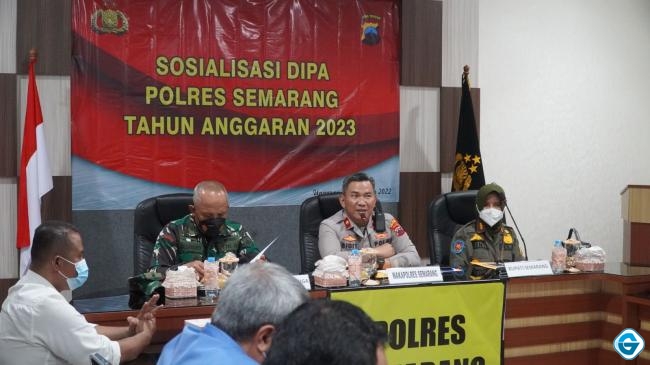 Polres Semarang gelar Sosialisasi DIPA tahun 2023. 