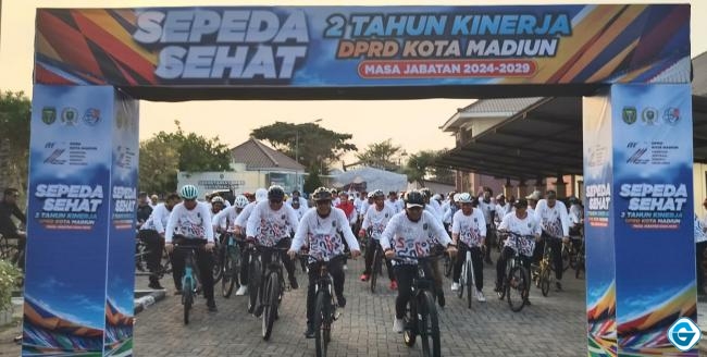 Bukti Sinergitas Selama 2 Tahun, DPRD Kota Madiun Gelar Sepeda Sehat Bersama Forkopimda