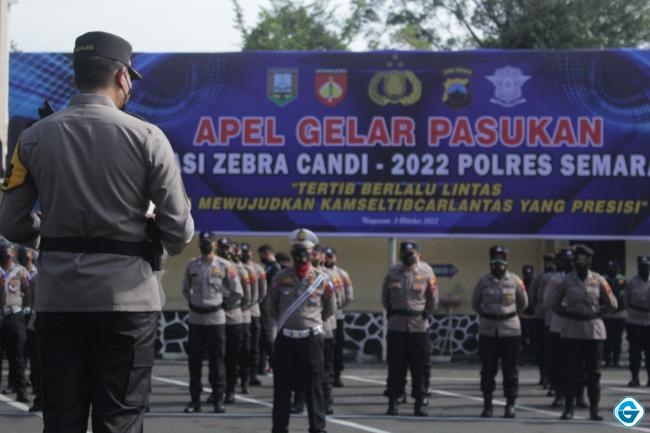 Operasi Zebra 2022 dimulai, Polres Semarang laksanakan Gelar Pasukan. 