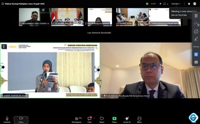 Kanwil Kemenkum NTB Ikuti Diskusi Strategi Kebijakan Penguatan Sekretariat MPD