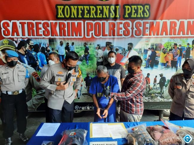 Polres Semarang Gelar Press Realease Ungkap Kasus Pembunuhan di Umbul Senjoyo