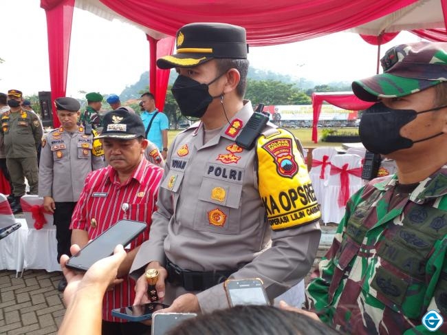 Apel gelar pasukan Ops Lilin Candi 2022, Polres Semarang siapkan 11 Pospam. 