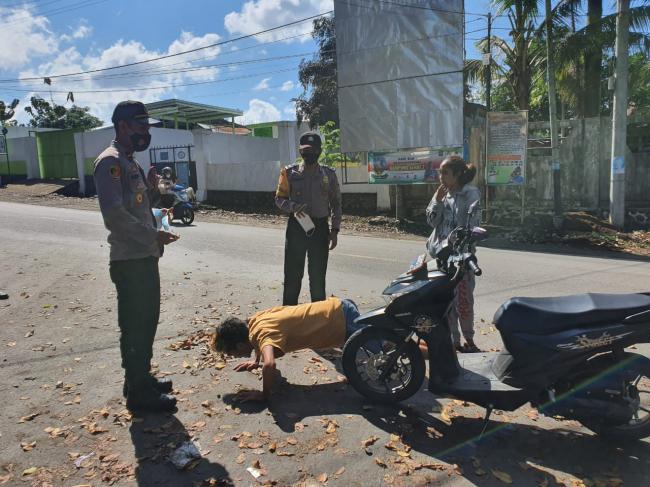 Polsek Dompu Gelar Operasi Cegah Penyebaran Covid-19 dan Varian Delta