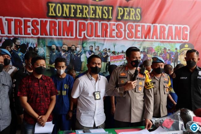 Polres Semarang gelar Press Realese hasil Ops. Sikat Jaran Candi 2022. 