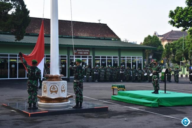 Korem 073/Makutarama Pupuk Jiwa Kejuangan, Prajurit Dan PNS Melalui Upacara Bendera