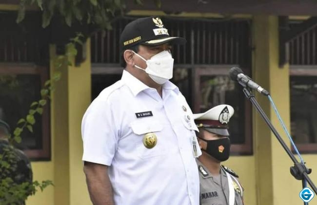 Wakil Bupati Kendal Jadi Inspektur Upacara Apel Gelar Pasukan Dalam Rangka Kesiapan Pengamanan Operasi Ketupat Candi 2021