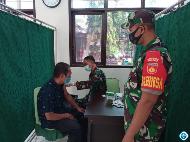 Kodim Batang Gelar Vaksinasi Booster untuk Pegawai ATR/BPN Kabupaten Batang