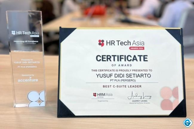 PLN Perkuat Kapasitas SDM Hadapi Dinamika Global, Raih Penghargaan HR Tech Asia 2026 di Singapura
