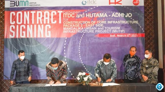 ITDC Tandatangani Kontrak Paket Pembangunan Infrastruktur Dasar Area Timur KEK Mandalika
