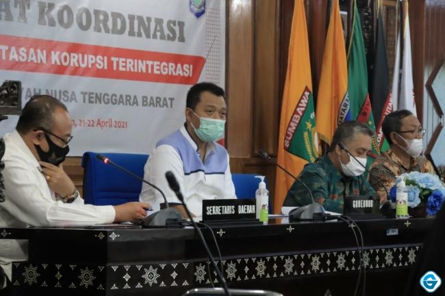 Guna Cegah Korupsi, Gubernur Minta OPD Pemprov NTB Maksimalkan Koordinasi dengan KPK