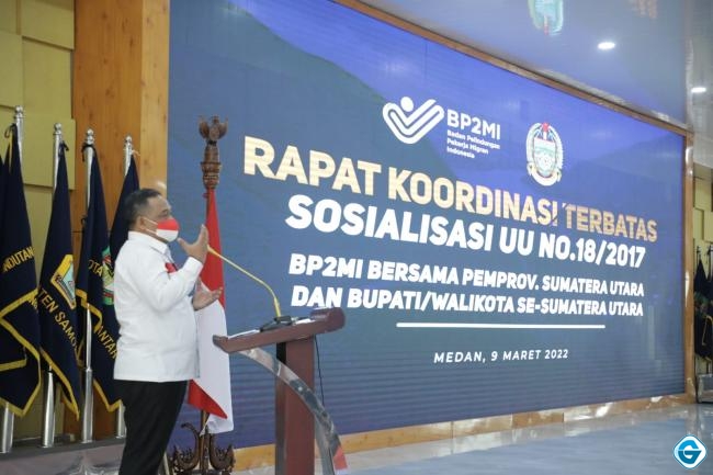 Bupati Asahan Hadiri Sosialisasi UU Nomor 18 Tahun 2017 di Pemprov Sumatera Utara