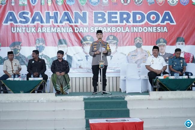 Wakil Bupati Asahan Hadiri Berdoa Untuk Aremania dan Sepakbola Indonesia