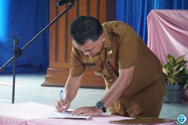 Pelantikan dan Pengambilan Sumpah PAW Anggota BPD Binjai Oleh Bupati Natuna