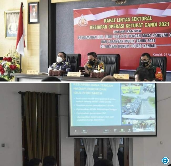 Wakil Bupati Kendal Hadiri Rapat Lintas Sektoral Bahas Kesiapan Operasi Ketupat Candi 2021