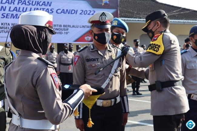 Gelar Operasi Keselamatan Candi, Polres Semarang Prioritaskan Sosialisasi Prokes Dan Keselamatan Berlalulintas
