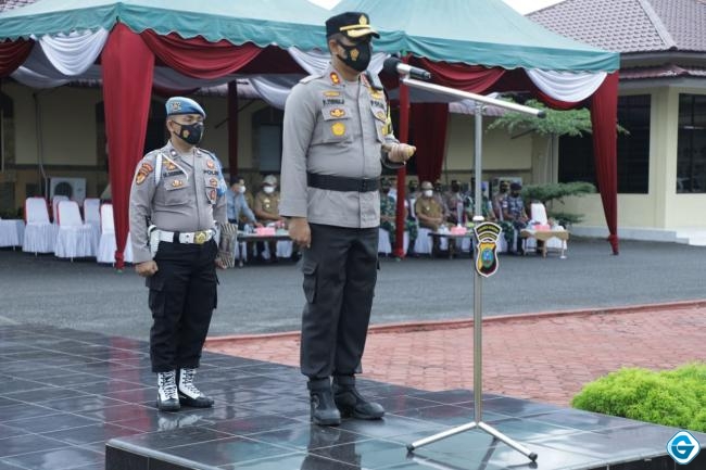 Kapolres Asahan Pimpin Apel Gelar Pasukan Ops "Keselamatan Toba 2022"