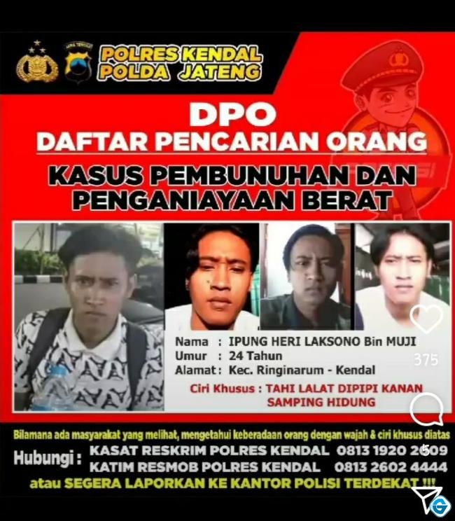 DPO Kasus Pembunuhan Dan Penganiayaan Warga Ringinarum Kendal Tertangkap Di Demak 