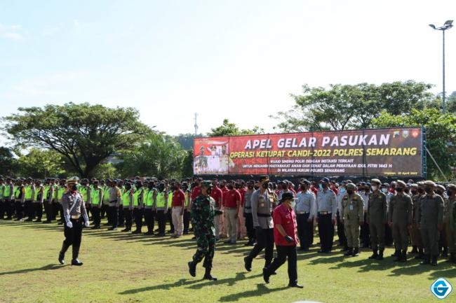 Polres Semarang Laksanakan Apel Gelar Pasukan Operasi Ketupat Candi 2022 Untuk Kesiapan Pengamanan Perayaan Idul Fitri