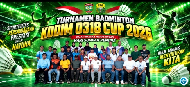 Semarak Sumpah Pemuda, 43 Regu Ramaikan Turnamen Badminton Kodim 0318 Cup 2026