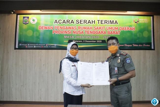 RSUD Provinsi NTB Serah Terima Dewan Pengawas Baru
