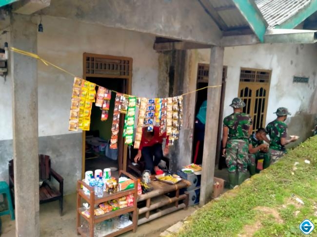 Warung Kopi Dadakan Muncul Dilokasi TMMD Reg 112 Desa Gerlang