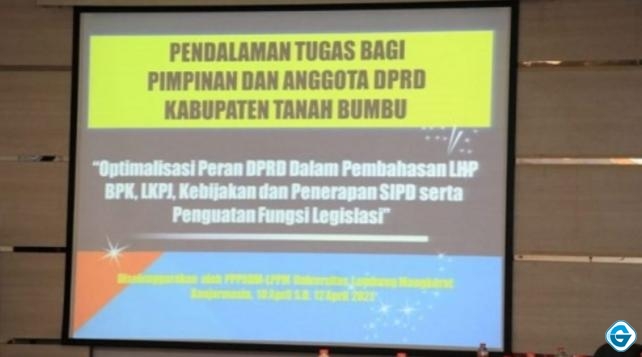 DPRD Tanbu Bersama PPPSDM Gelar Bintek Bagi Pimpinan dan Anggota Dewan